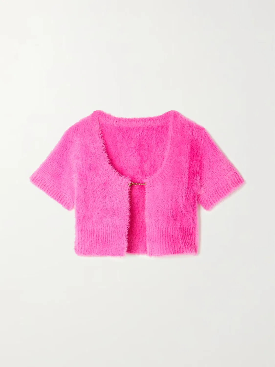 Укороченный вязаный кардиган Neve Jacquemus, розовый