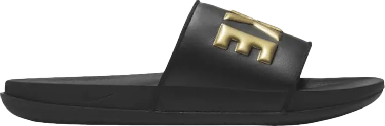 

Сандалии Nike OffCourt Slide 'Black Metallic Gold', черный