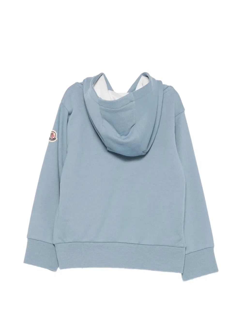 Худи с карманом-муфтой и вышитым логотипом Moncler Enfant, синий — фото 2