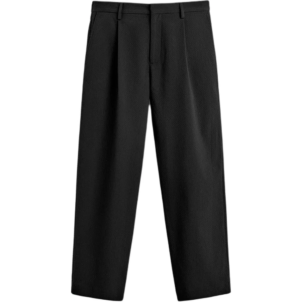 Мужские повседневные брюки прямого кроя Black ZARA, Черный