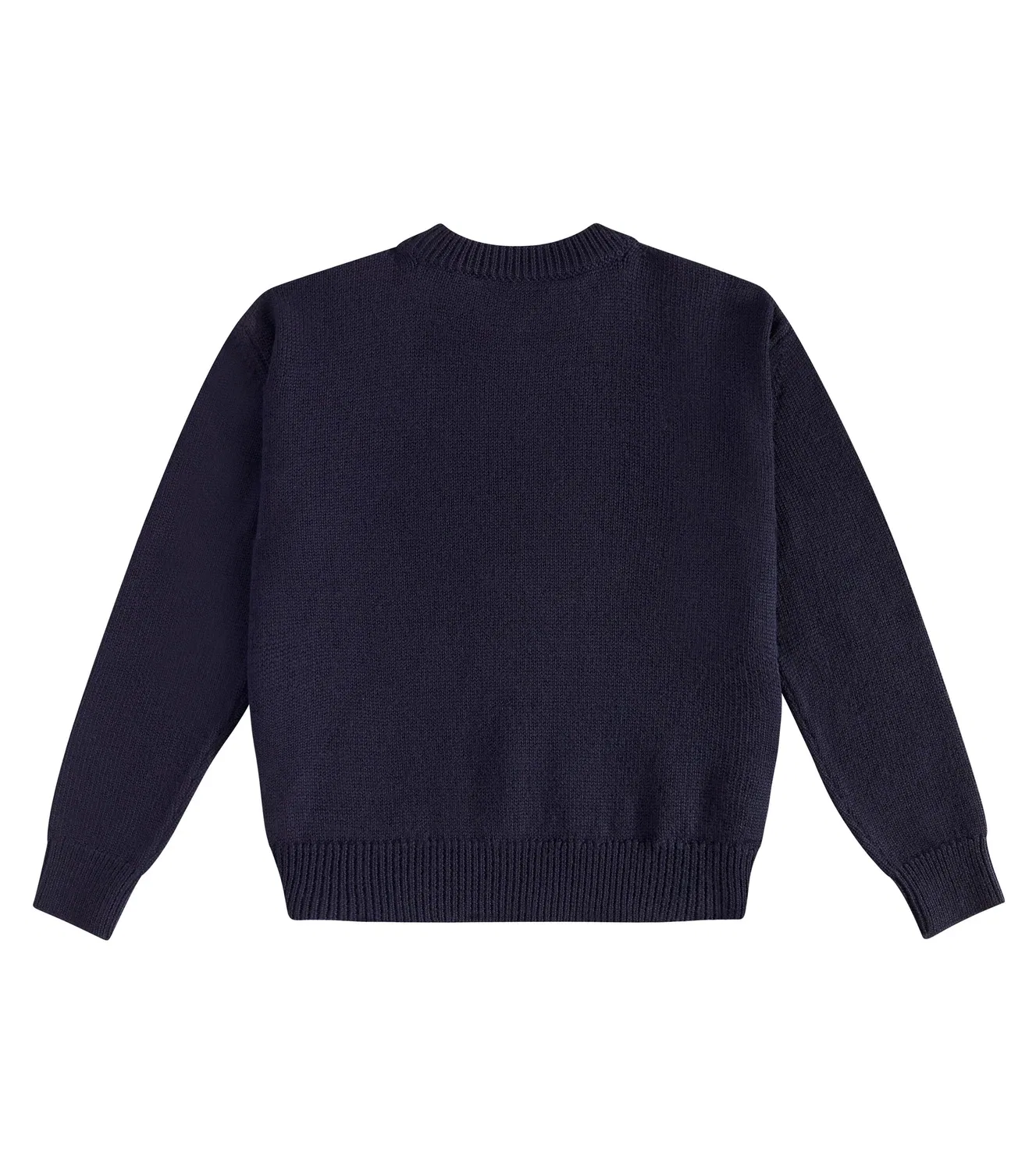 Джемпер из виргинской шерсти с жаккардовым узором Dolce&Gabbana Kids, синий — фото 4