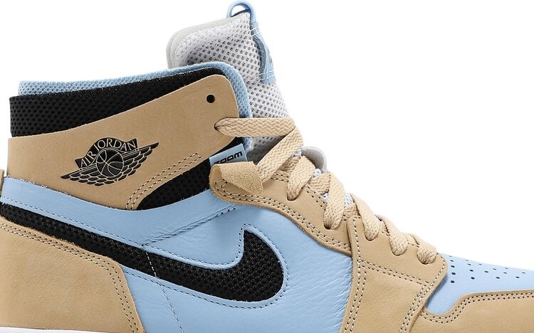 Кроссовки Wmns Air Jordan 1 High Zoom Comfort High Psychic Blue Sesame, синий — фото 2