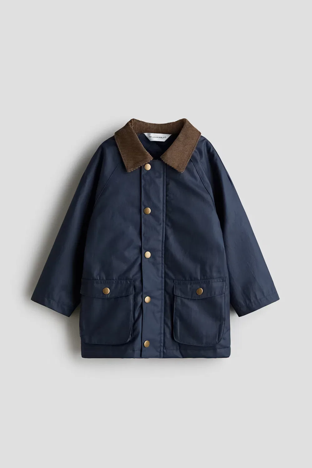 Пальто из вощеного хлопка H&M, Marineblau
