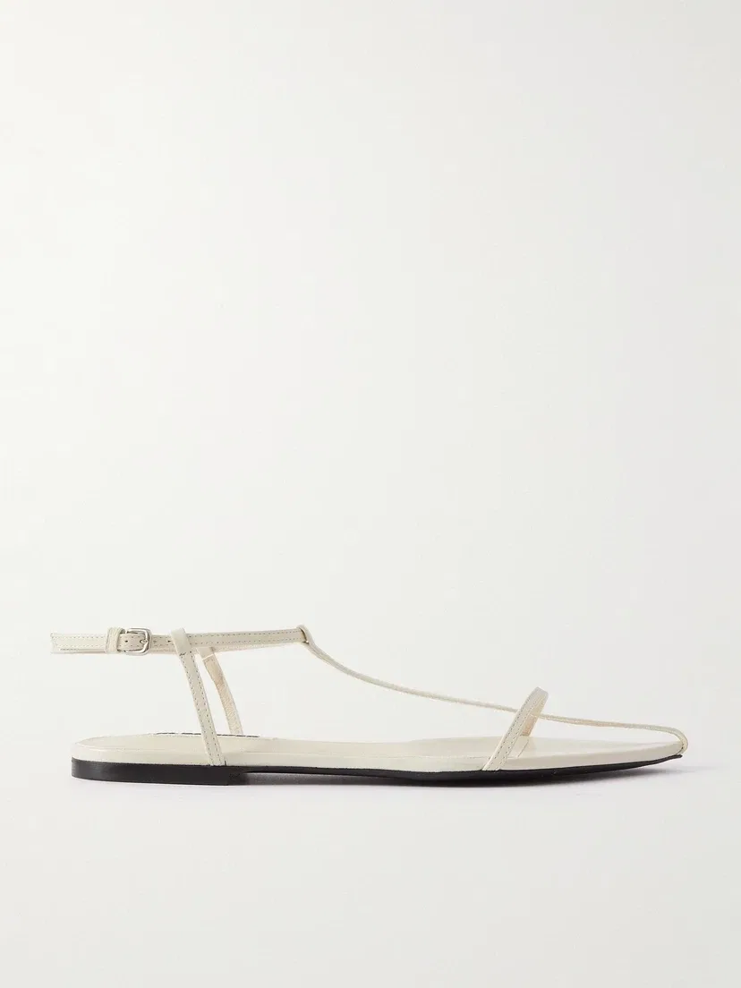 Кожаные сандалии JIL SANDER, бежевый
