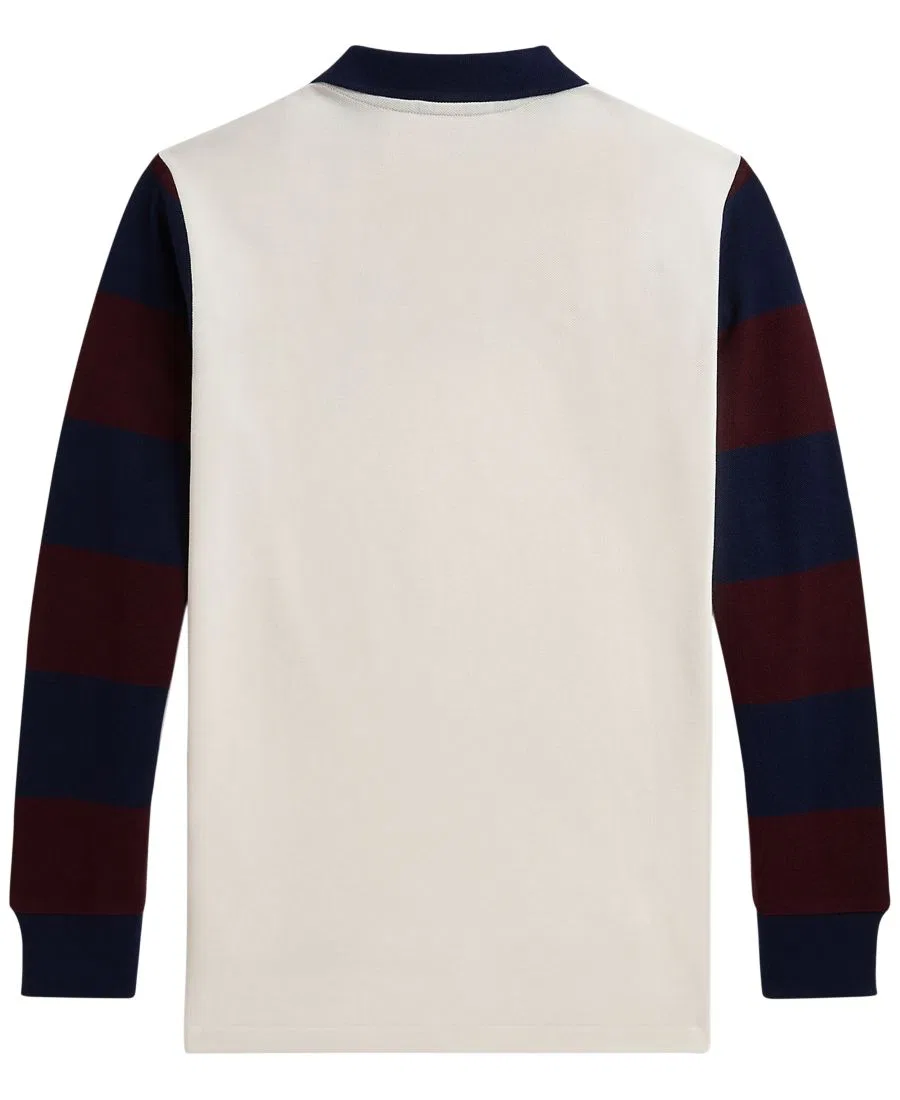 Футболка-поло с длинным рукавом Big Pony Cotton Mesh Polo Shirt Polo Ralph Lauren, Nevis Multi — фото 3