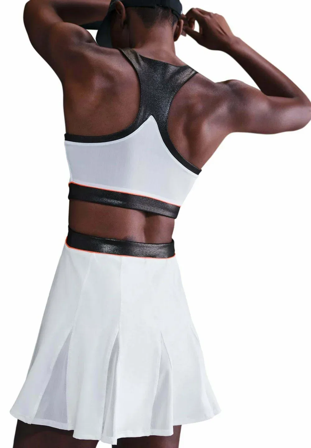 Kleid w nkct df slam dress uso 2 - sports dress Nike Performance, White Black Hot Punch — фото 4
