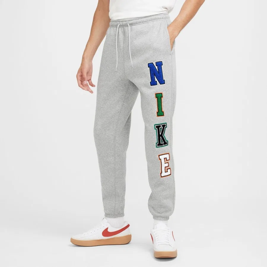 Спортивные брюки с флисовой подкладкой Nike Club Brushed Fleece, Серый — фото 2