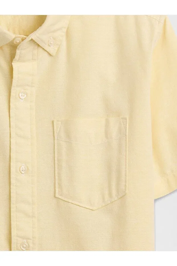 Детская рубашка для мальчиков с коротким рукавом Basics Gap, Yellow — фото 2
