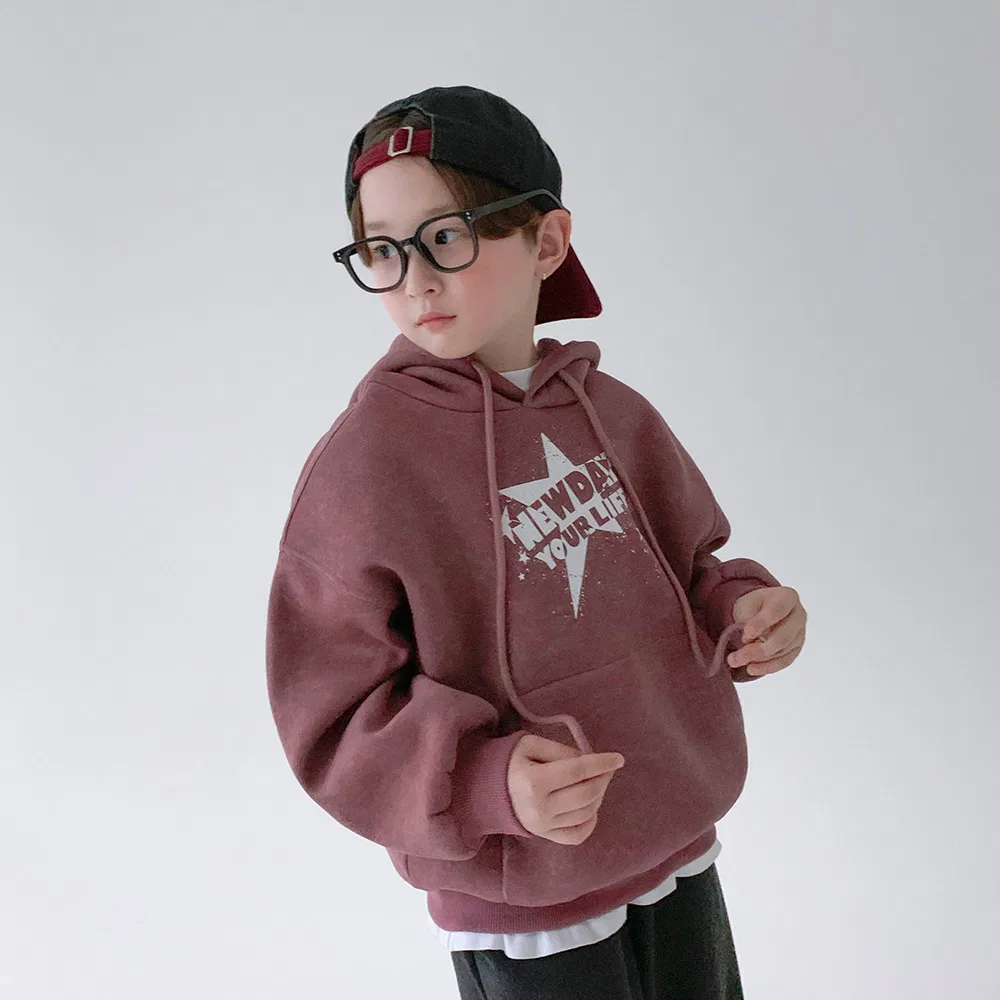 Детский худи с принтом Vintage Ment Star BERRYCLOSET, Pink