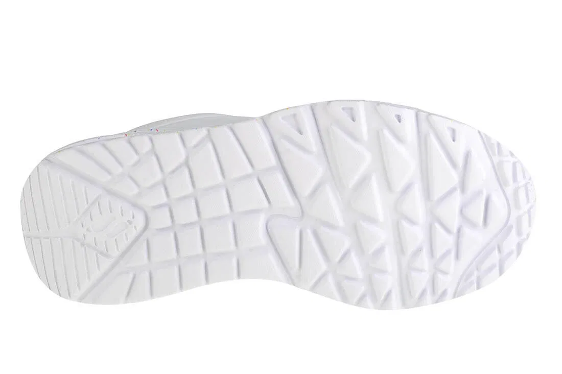Детские кроссовки для девочек с принтом Uno Lite Rainbow Speckle Skechers, Weiss — фото 4