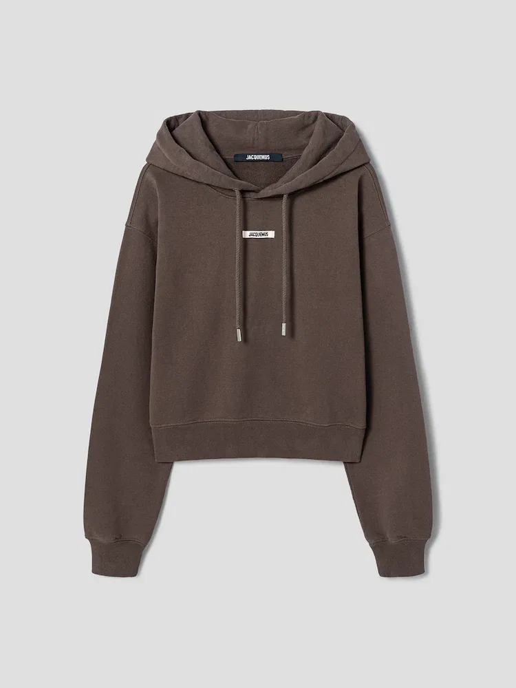Худи женское с логотипом JACQUEMUS, Dark Brown