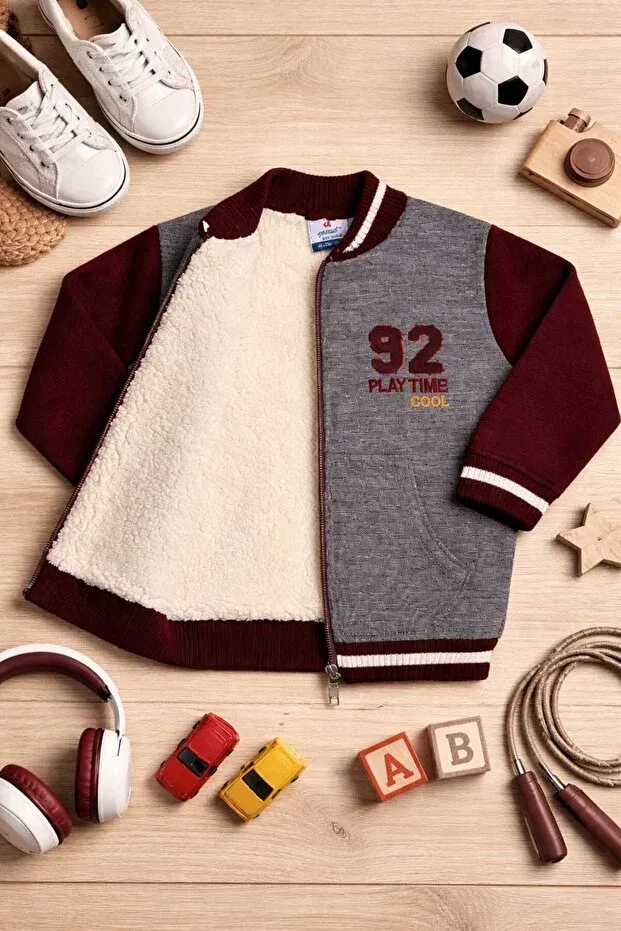 Детская куртка для девочек вязаное с начесом A Baby, Burgundy