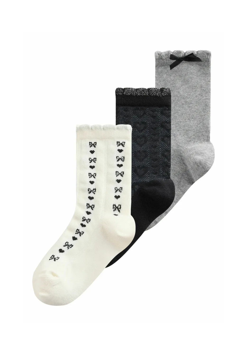 3 пары носков Next, Black, White And Grey