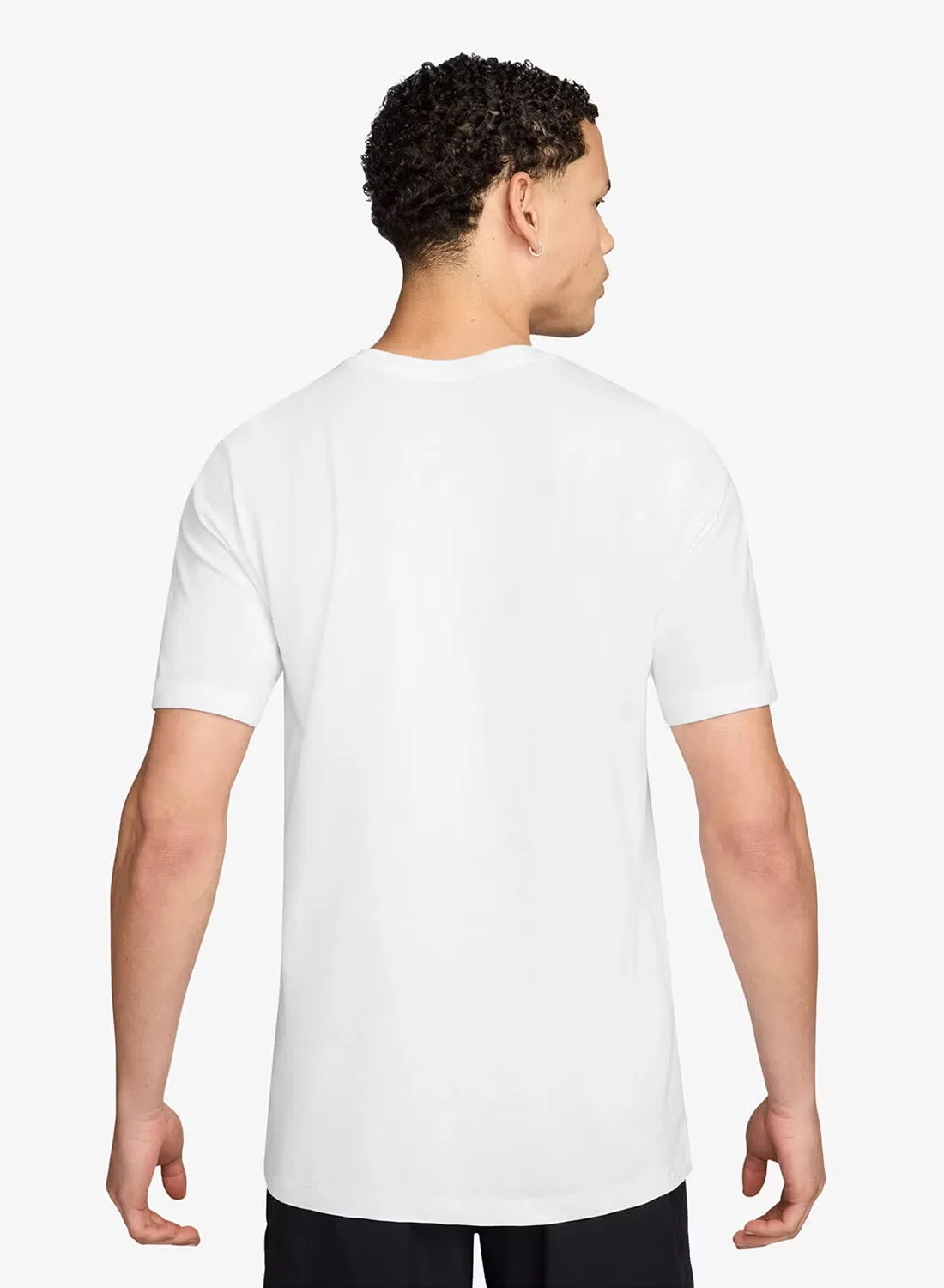Футболка с принтом Dri-Fit run swoosh Nike, белый — фото 2