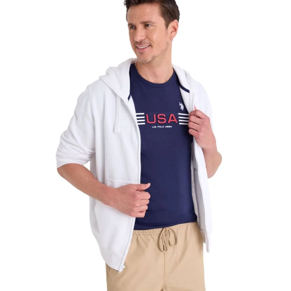 Мужская футболка U.S. Polo Assn. USA Embossed Chest Stripe, темно-синий