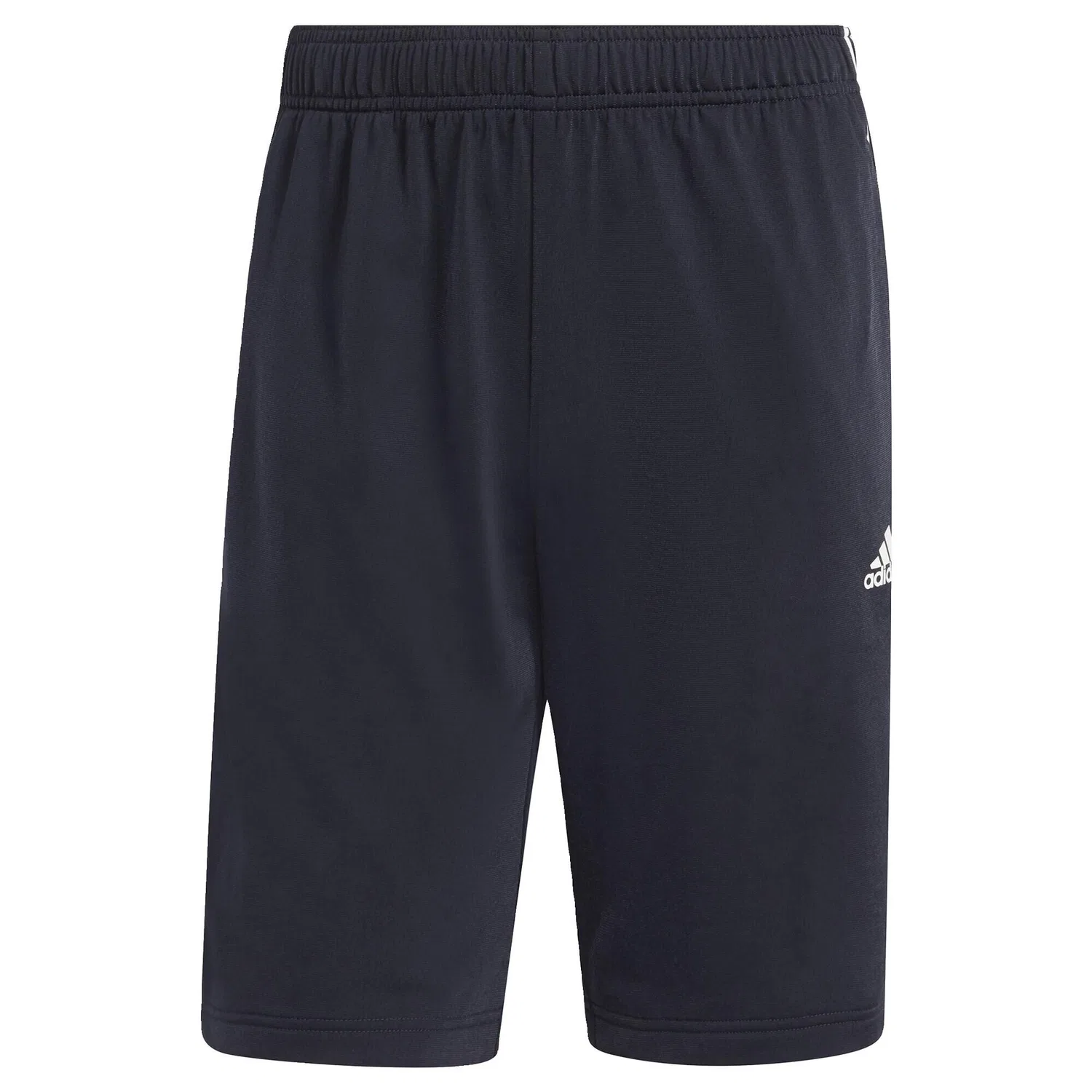 Мужские шорты с тремя полосками Essentials Warm-Up 3-Streifen, Adidas, Navyblau Weiss Weiss — фото 2
