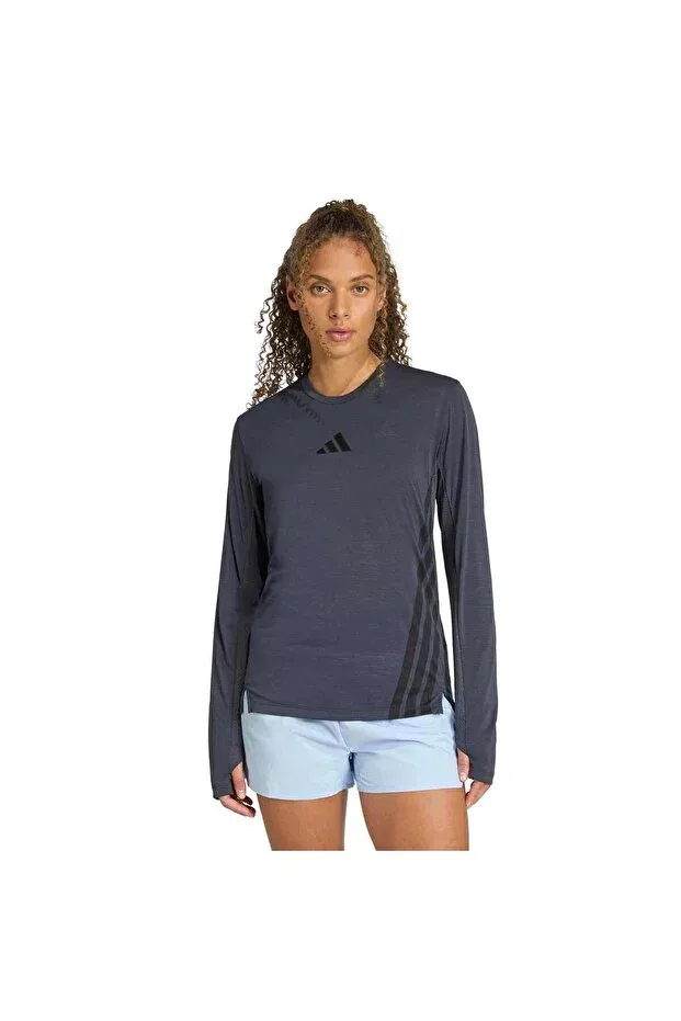 Женская футболка с принтом W Xpr Ls Tee Adidas, Gray
