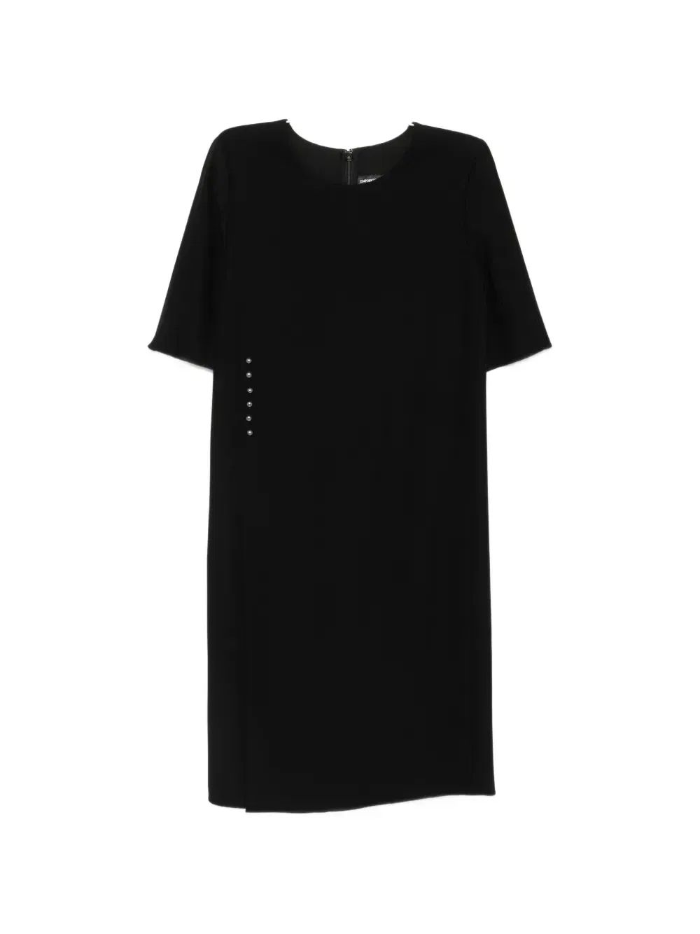Мини-платье украшенное заклепками Emporio Armani, черный