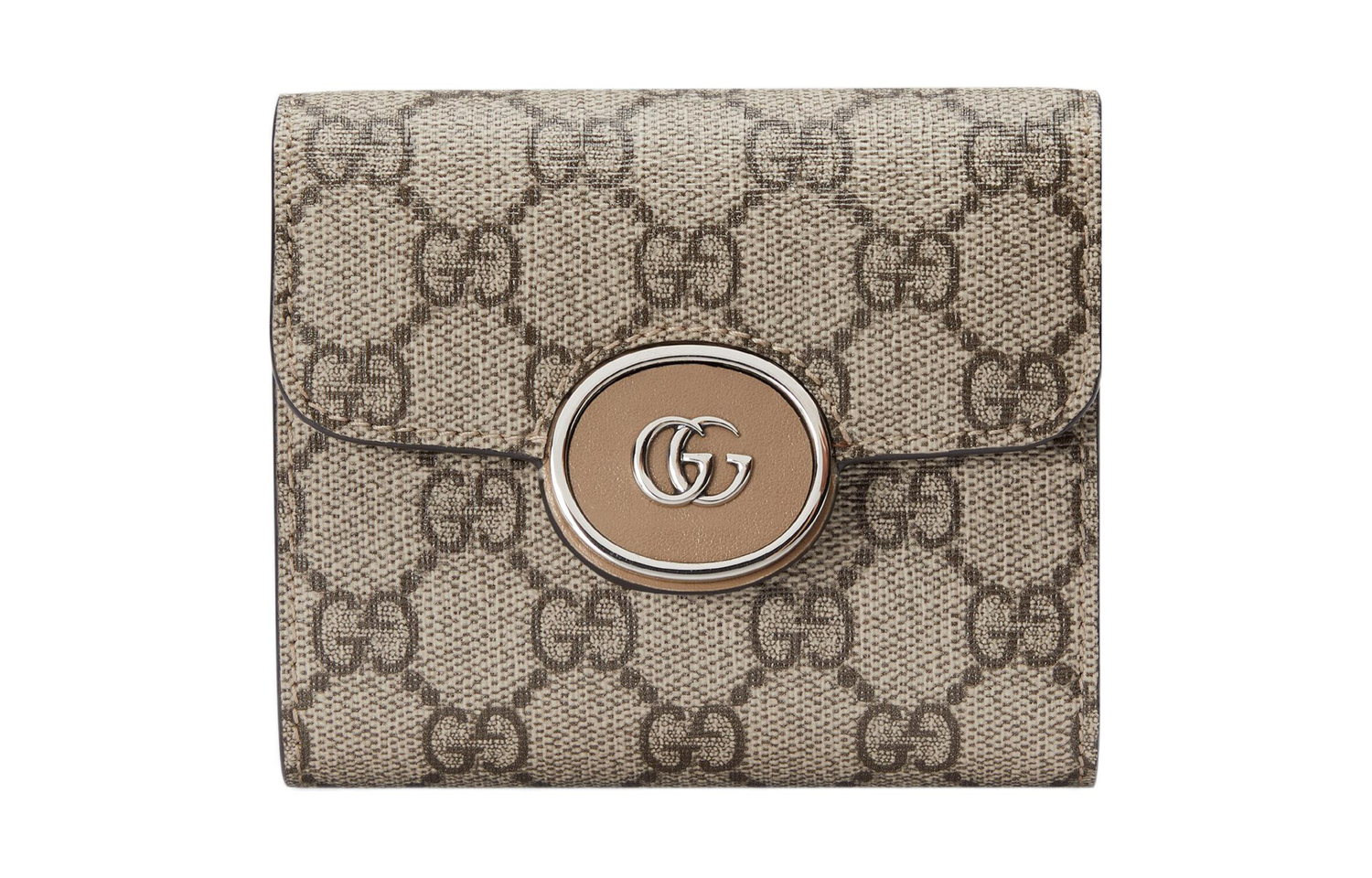 

Сумка-кошелёк из холста среднего размера женская коричневая GUCCI