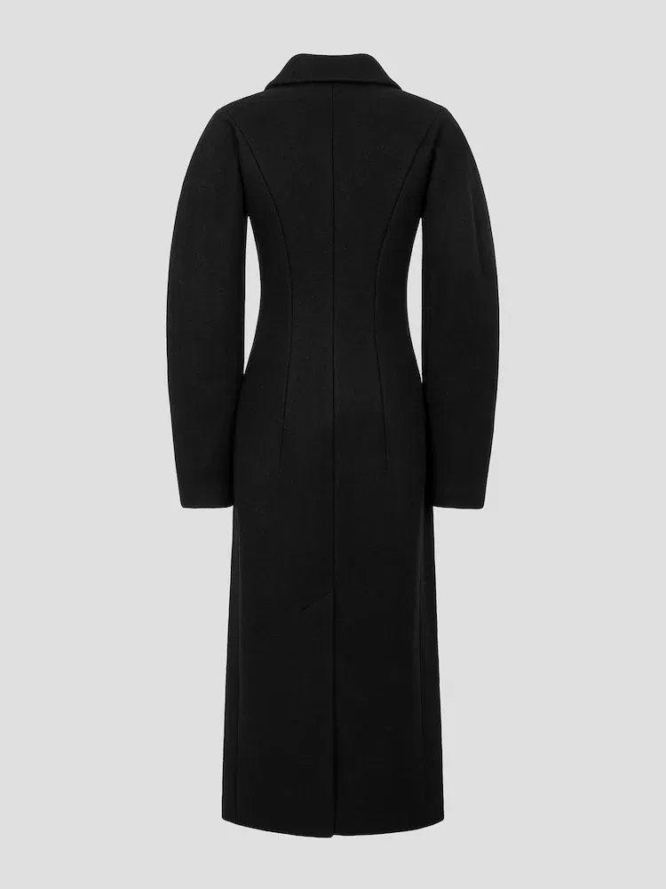 Пальто длинное с округлыми плечами Le Manteau Curvo JACQUEMUS, Black — фото 2