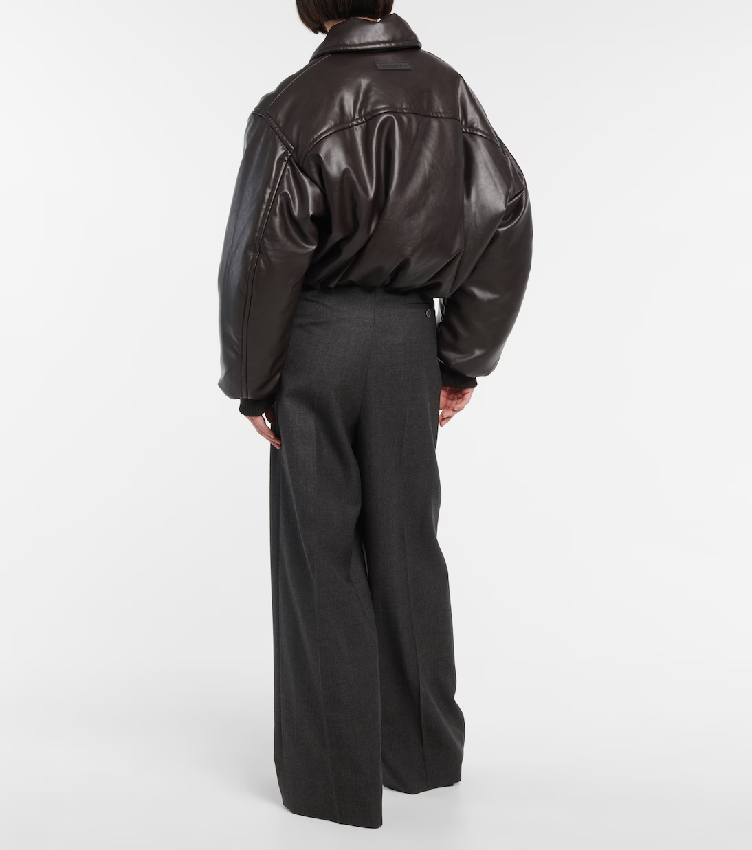 Куртка Acne Studios Padded Down Bomber, коричневый — фото 3