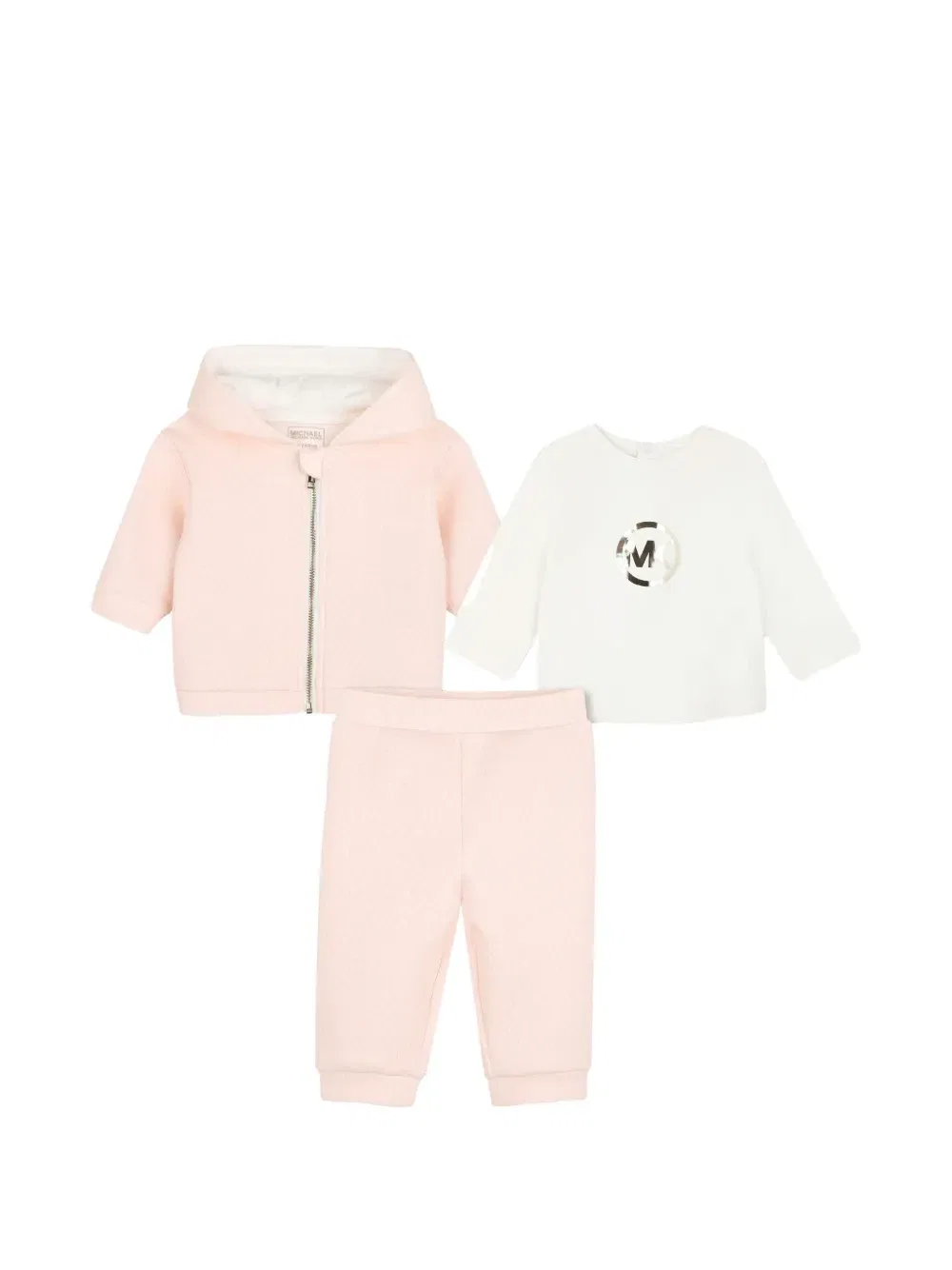 Спортивный костюм с футболкой и логотипом Michael Kors Kids, розовый