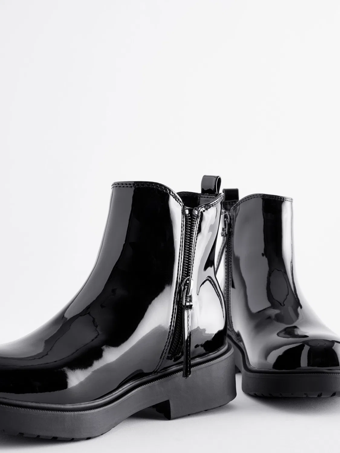 Челси ботинки Black Patent Next, черный лакированный — фото 3