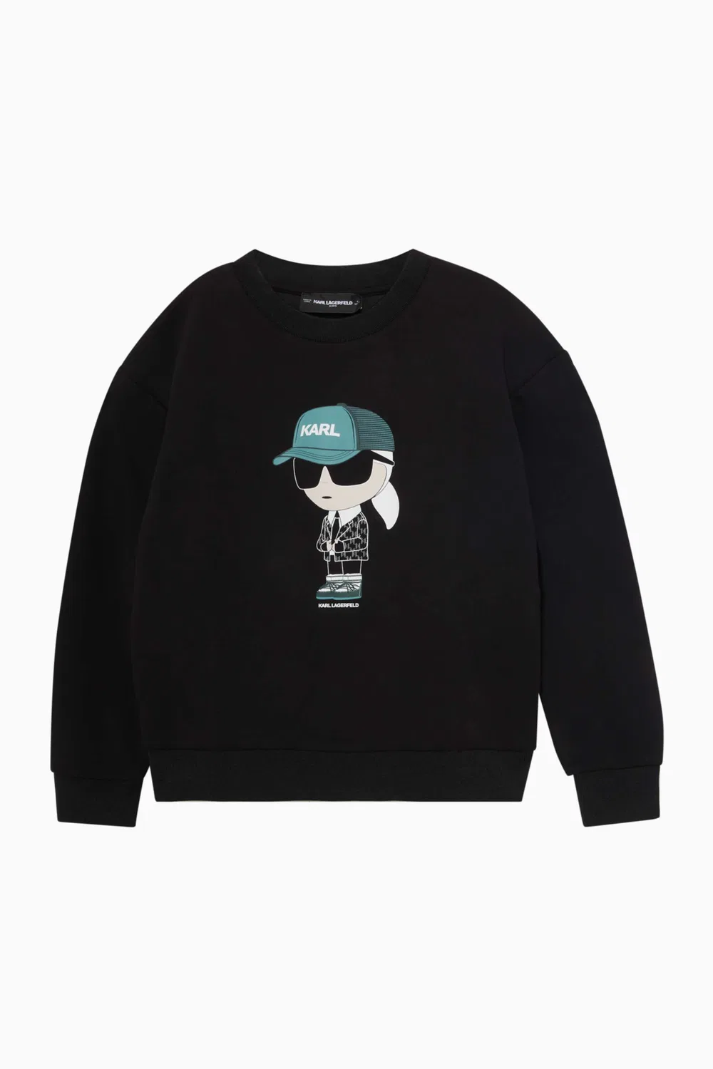Свитшот с принтом из хлопковой смеси Karl Lagerfeld Kids