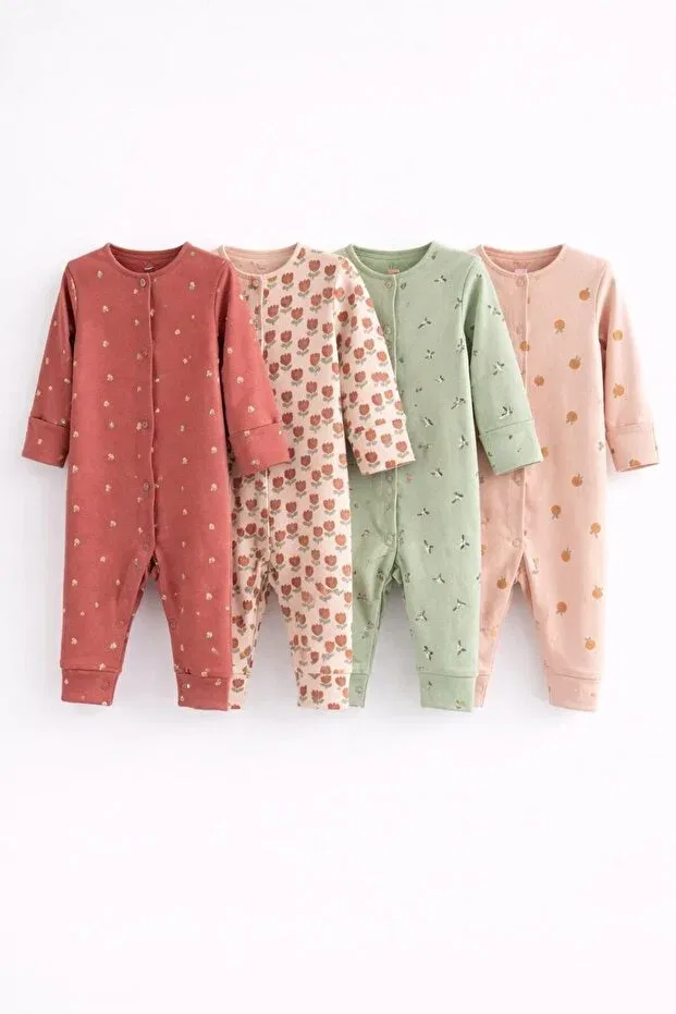 Детский комбинезон хлопковый 4-предметный комплект Next Baby, Multicolor
