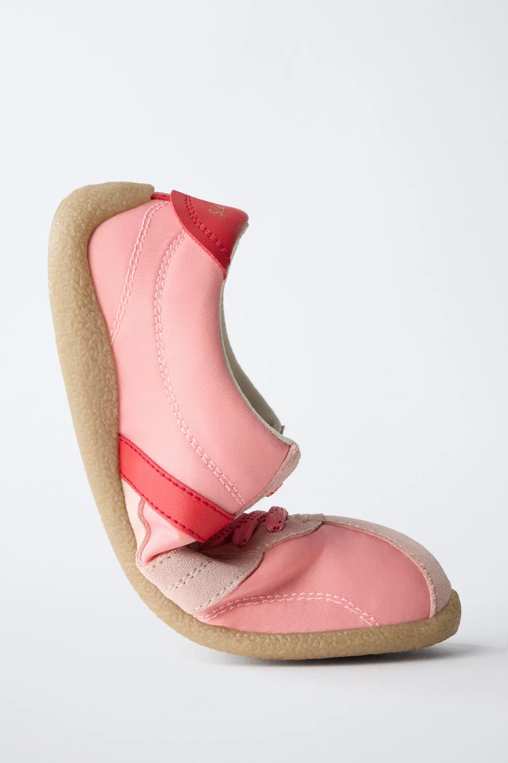 Контрастные кроссовки с тонкой подошвой ZARA, Pink — фото 3