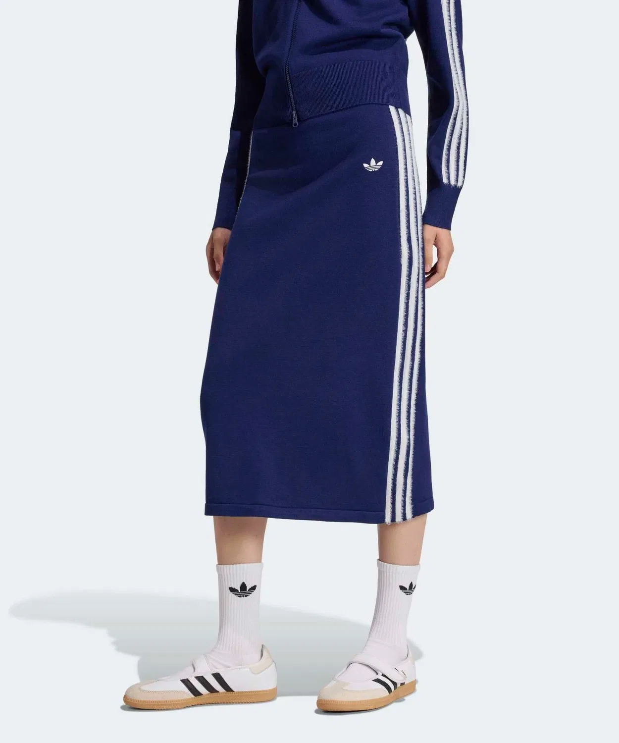 Женская трикотажная юбка Slim Fit с эластичным поясом Adidas Originals, Blue