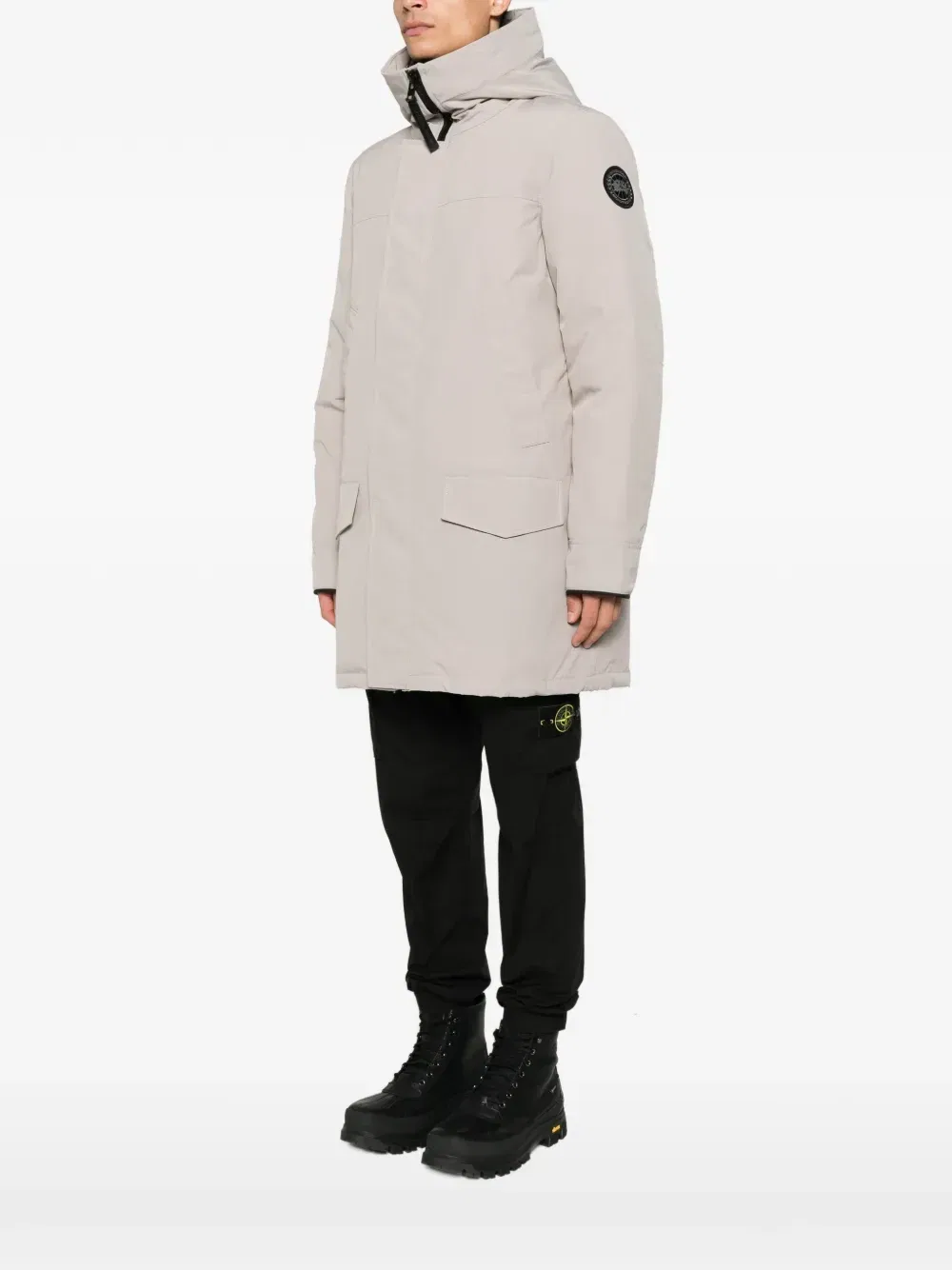 Куртка с капюшоном с нашивкой-логотипом Canada Goose, бежевый — фото 3