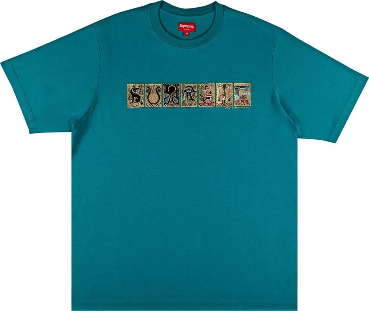 

Футболка Supreme Ancient Short-Sleeve Top 'Teal', бирюзовый, Зеленый, Футболка Supreme Ancient Short-Sleeve Top 'Teal', бирюзовый