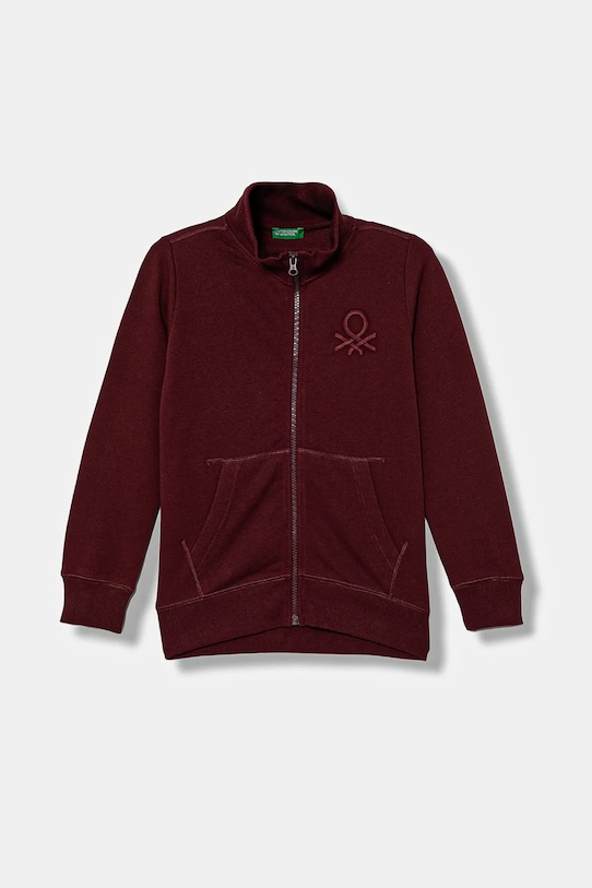 

Детская хлопковая толстовка United Colors Of Benetton, бордовый