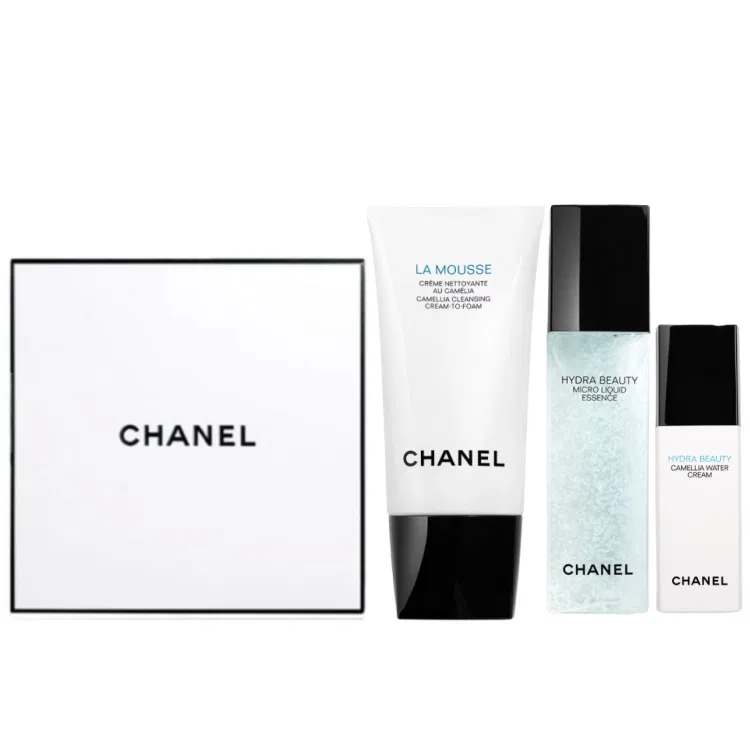 Женский набор средств для ухода за кожей с камелией, CHANEL, Black