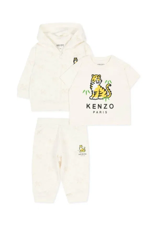 Комплект футболок унисекс с принтом Kenzo Kids, слоновая кость