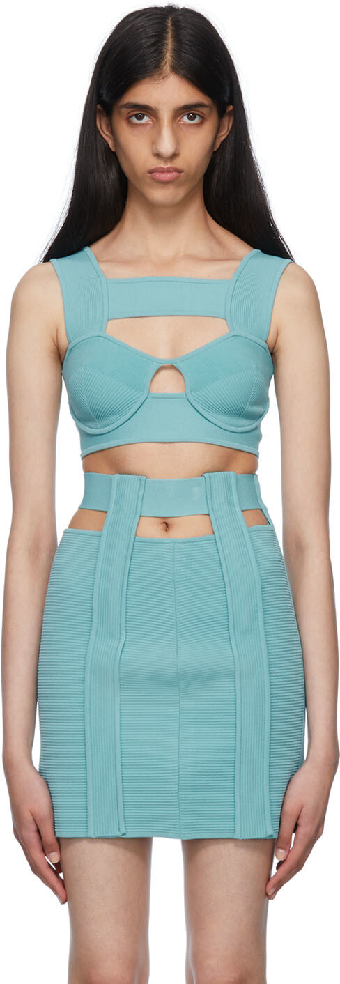

Синий Майка из переработанного вискозы Herve Leger