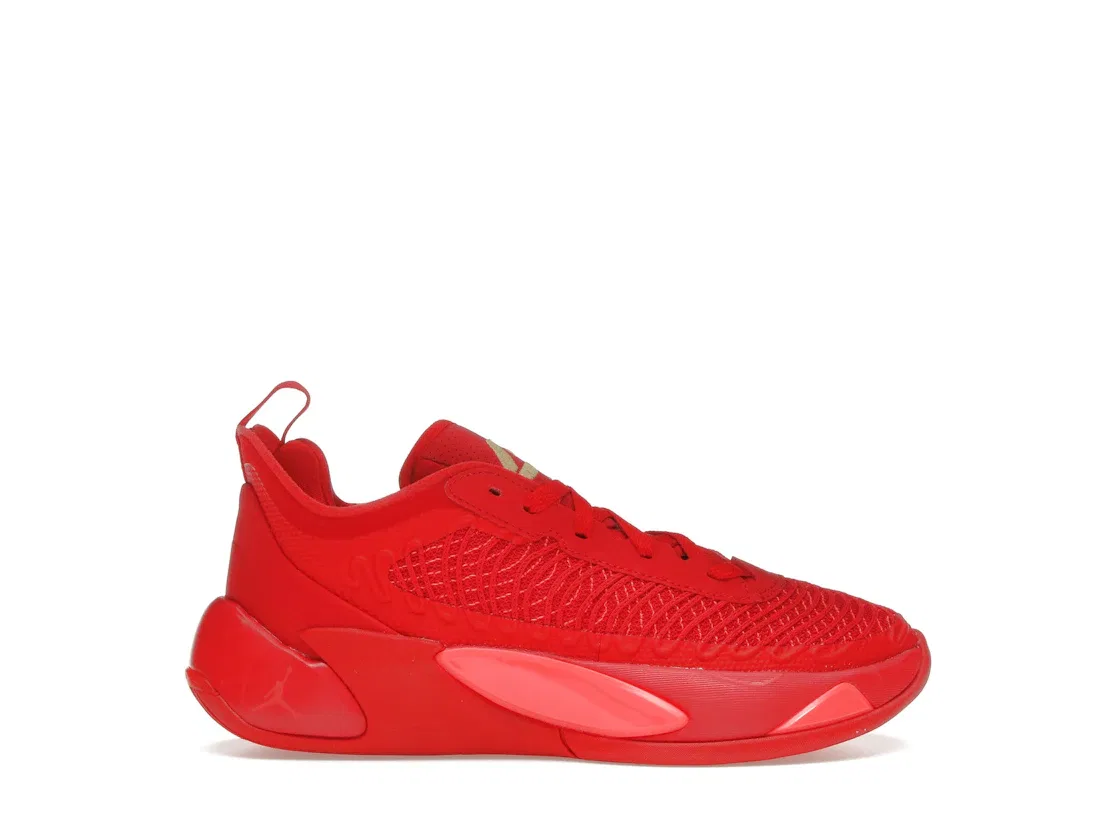 Детские кроссовки для мальчиков с высокими характеристиками Jordan Luka 1 Jordan, University Red/Metallic Gold