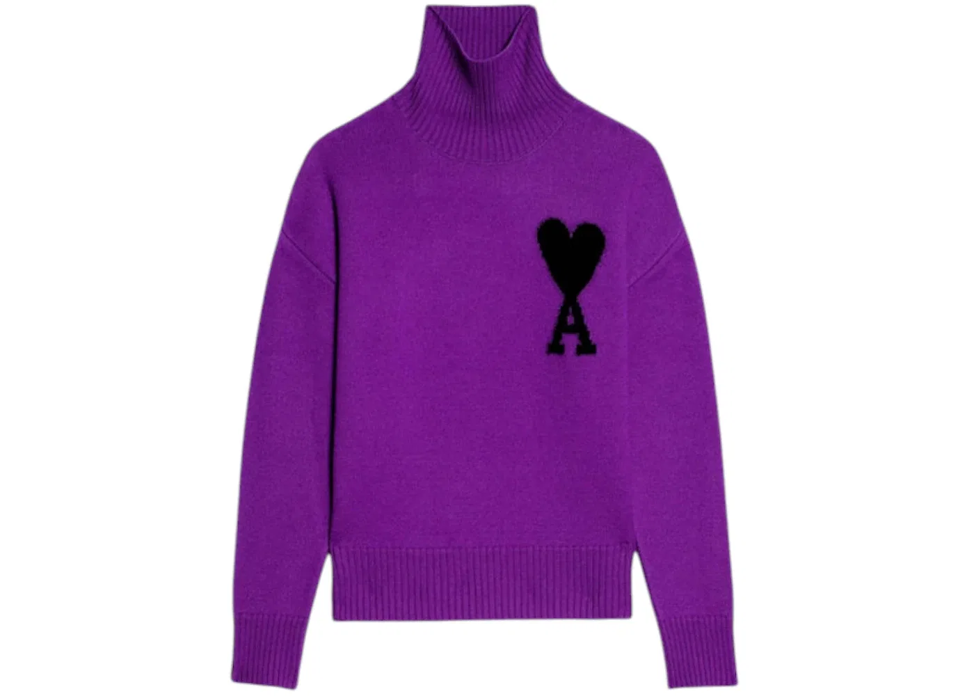 Мужской свитер с высоким воротником оверсайз Sweater Ami Paris, Purple/Black