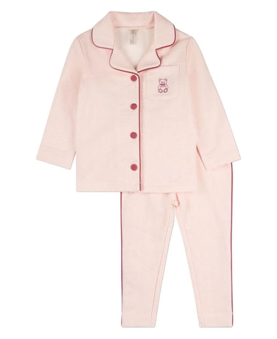 Комплект пижам из 2 предметов с принтом Snuggly Bear MeMoi, Barely Pink