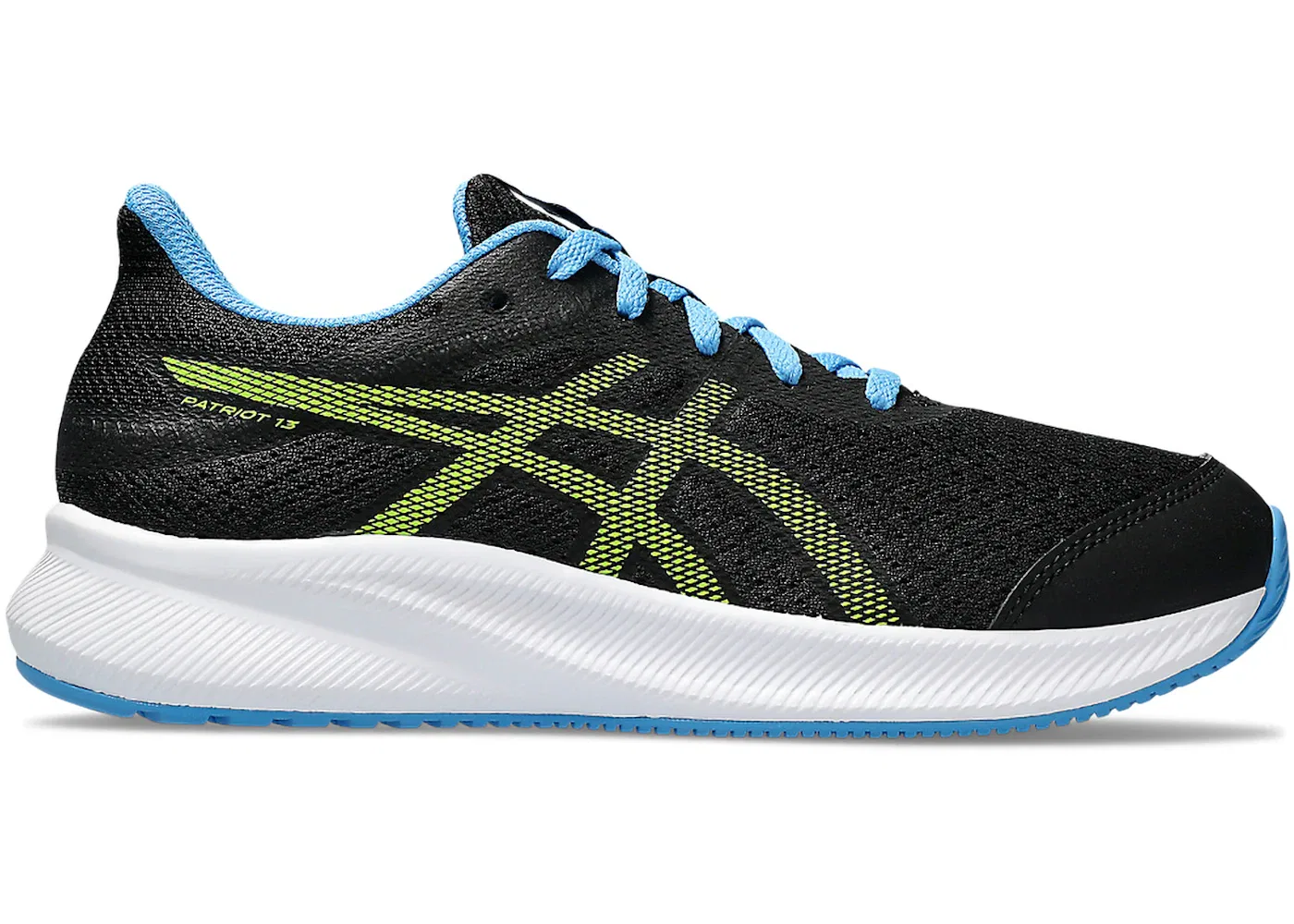 Детские кроссовки для активного отдыха ASICS Patriot 13, Black/Electric Lime
