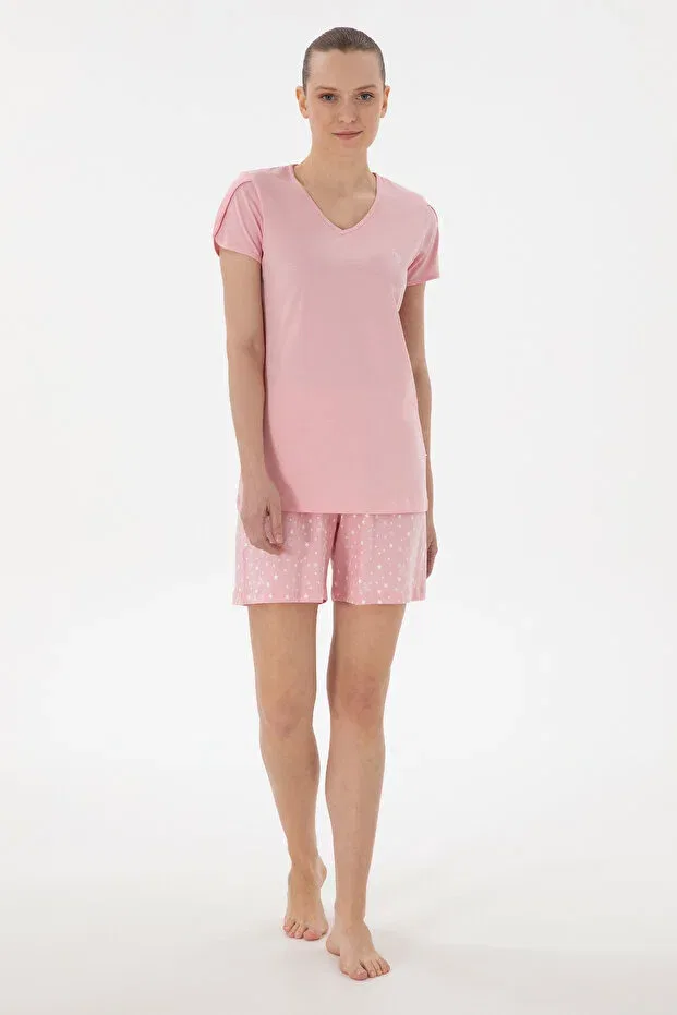 Женская пижама с коротким рукавом U.S. Polo Assn., Pink