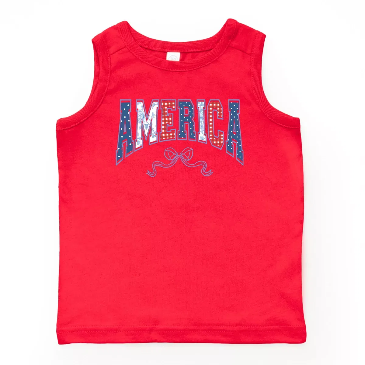 Детский топ без рукавов с принтом Coquette America Arched The Juniper Shop, Red