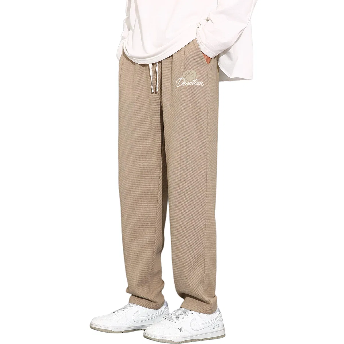 Детские брюки свободного прямого кроя Beloved Thorn Pants Logo MINISO, Khaki