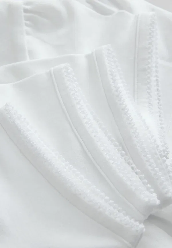 Футболка с воротником Питер Пэн Regular fit frill collar school 5 pack Next, белый — фото 3