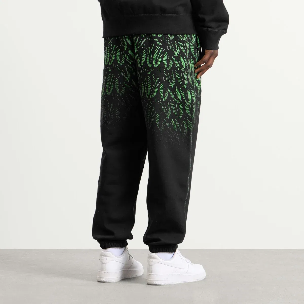 Штаны из футера с принтом X slawn nigeria solo swoosh fleece pant Nike, Black — фото 4
