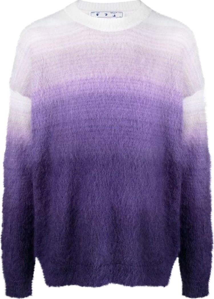 

Толстовка Off-White Diag Arrow Brushed Knit Crew 'Purple', фиолетовый