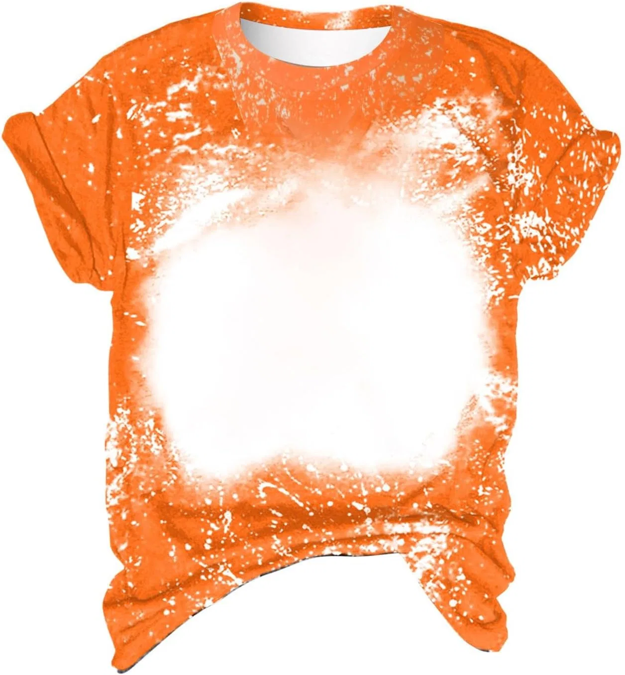 Женская футболка оверсайз с выбеленным эффектом, Orange — фото 2