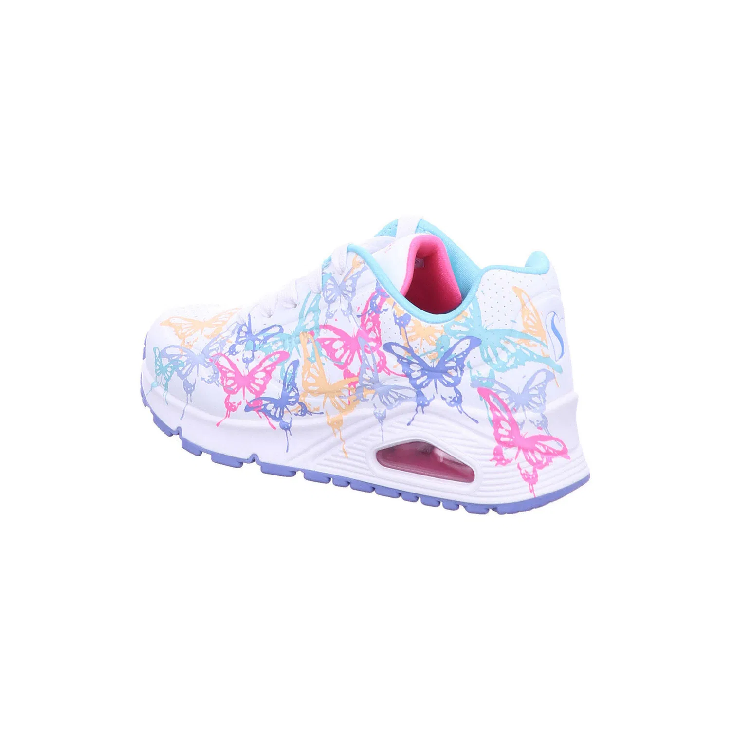 Детские кроссовки для девочек с принтом бабочки UNO GEN1 - BUTTERFLY ZOOMS Skechers, Weiss