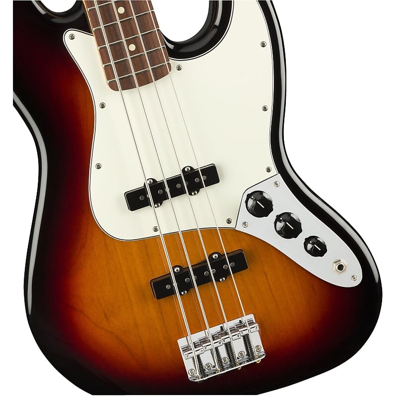

Fender Player Jazz Bass - 3 цвета Sunburst с накладкой Pau Ferro